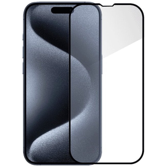 Захисне скло Monblan for iPhone 16/15/14 Pro 2.5D Anti Static 0.26mm (Black)