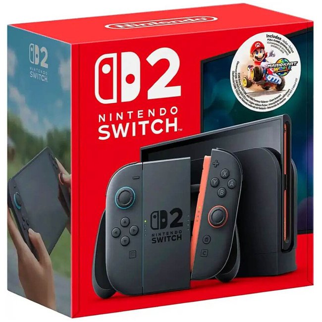 Портативна ігрова приставка Nintendo Switch 2 Black Mario Kart World Bundle (0045496321529) ГАРАНТІЯ 12 міс.