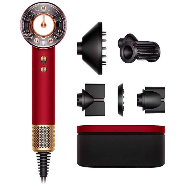 Фен Dyson Supersonic HD16 Nural Hair Dryer Straight+Wavy Red Velvet/Gold (493117-01) ГАРАНТІЯ 3 міс.