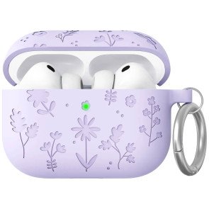 Чохол AhaStyle Flower Silicone Case for Airpods Pro 3 Lavender (CP-WG186-LP)