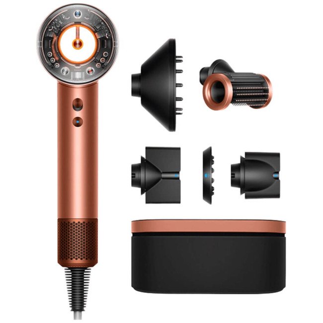 Фен Dyson Supersonic HD16 Nural Hair Dryer Straight+Wavy Amber Silk (143644-01) ГАРАНТІЯ 3 міс.