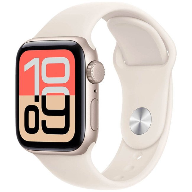 Apple Watch SE 3 GPS 40mm Starlight Aluminium Case with Starlight Sport Band M/L (MEH54)