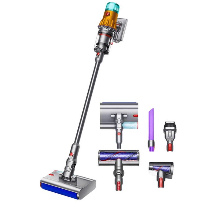 Вертикальний пилосос Dyson V12s Detect Slim Submarine Yellow/Nickel (485350-01) ГАРАНТІЯ 3 міс.